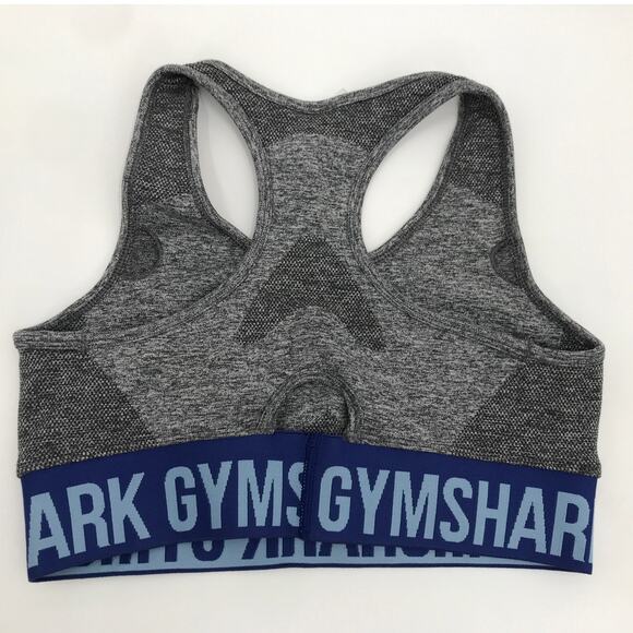 Gymshark Flex Sports Bra M Racerback Gray Blue - Picture 4 of 5